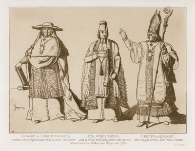 Clerical Dress, Drawings After Artwork by Touzee, Circa 1776 by French School