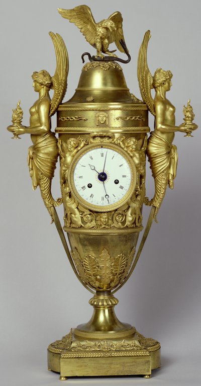 Clock Vase with an Eagle by French School