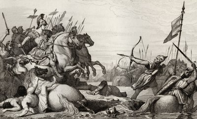 Clodion, The Hairy Retreats Across the Bridge after his Defeat by Aetius, from 