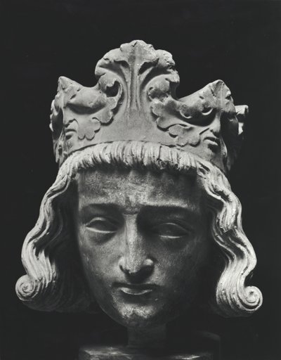 Clovis II, Merovingian Frankish king of Neustria and Burgundy, from Abbey of Saint-Denis, original 13th century (plaster cast) by French School