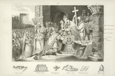 Clovis I, Merovingian King of the Franks by French School