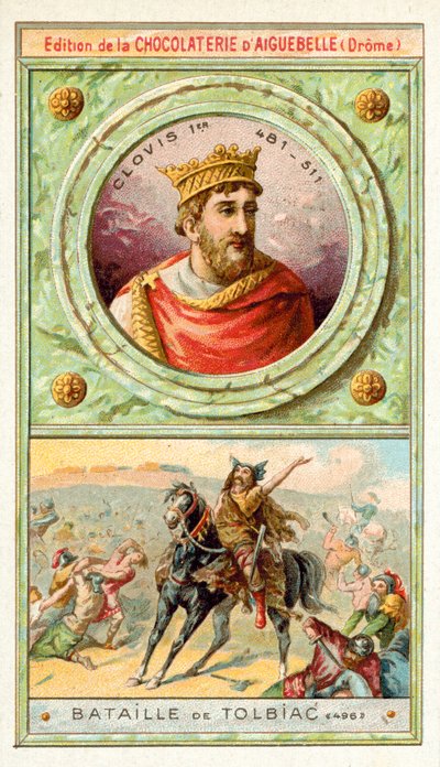 Clovis I at the Battle of Tolbiac, 496 by French School
