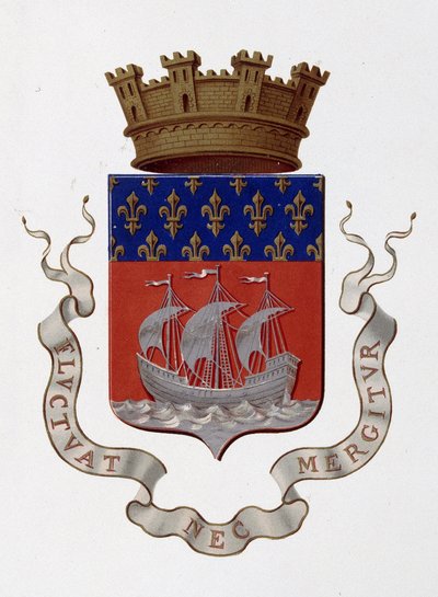 Coat of arms of the city of Paris: Empire (Napoleon III) - Prefector decision du 24 novembre 1853 - in 