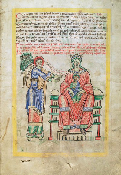 Madonna and Child, from Liber Floridus by Lambert de Saint-Omer c.1120 by French School
