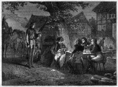 Cold Blood of Napoleon learning of the unfortunate battle of Dennewitz (Germany) on September 8 by French School