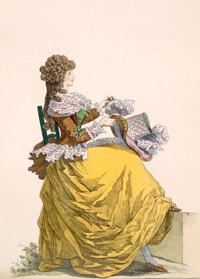 Colinette, Plate No.315 from Galeries des Modes et Costumes Francais, c.1778-87 by French School