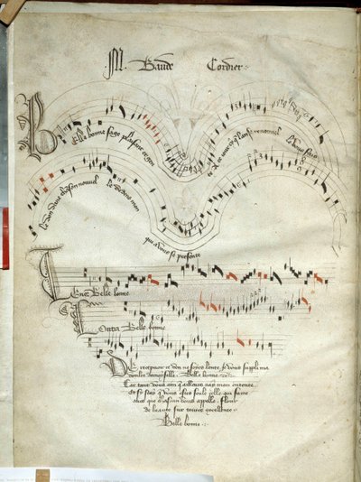 Collection of ballads, motets and songs by French School