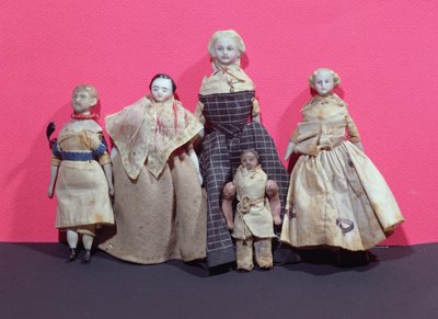 Collection of dolls, possibly used by Honore de Balzac as an aide memoire for La Comedie Humaine by French School