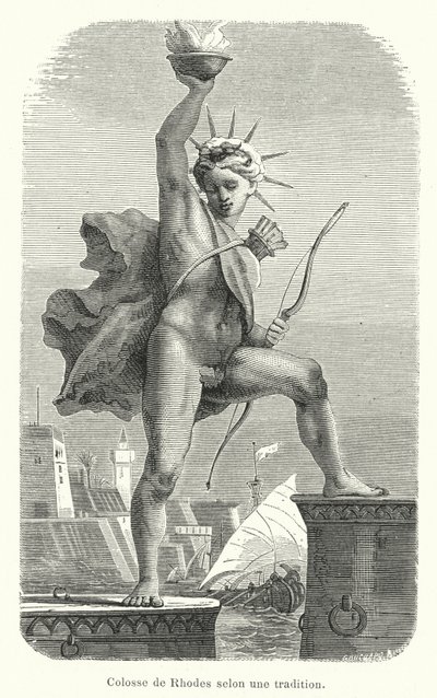 Colossus of Rhodes According to Tradition by French School