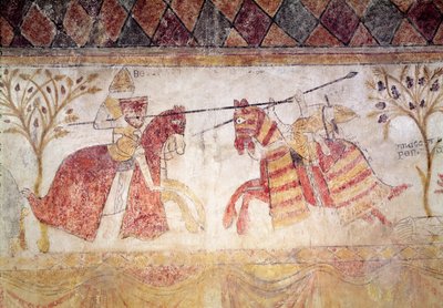 Combat between an Angevin King and Manfred, King of Sicily (c.1232-66) after 1265 by French School
