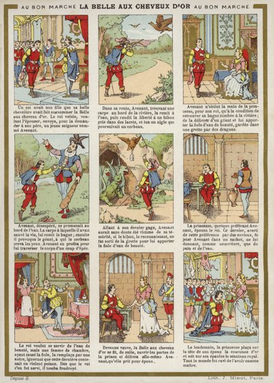 Comic Strip - The Beauty with Golden Hair by French School
