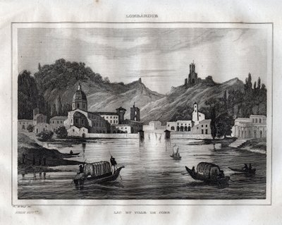 Lake Como. Engraving from 