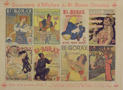 Competition for best poster advertising the French cleaning agent Bi-Borax Oriental by French School