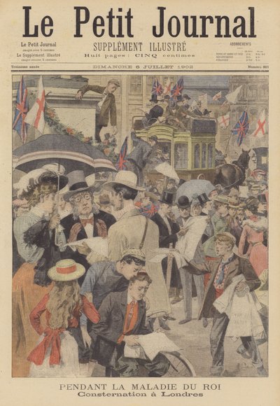 Concern in London over the Illness of King Edward VII by French School