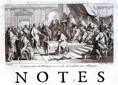 Condemnation of Heretics at the Council of Lombers by French School