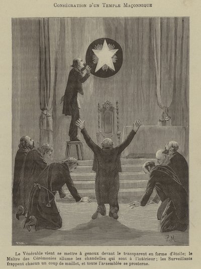 Consecration of a Masonic temple by French School