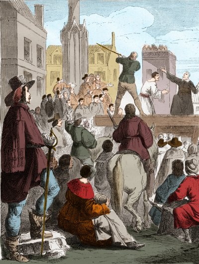 Conspiracy of Chalais: Execution of Henri de Talleyrand, Count of Chalais, for conspiring against Richelieu. Nantes by French School