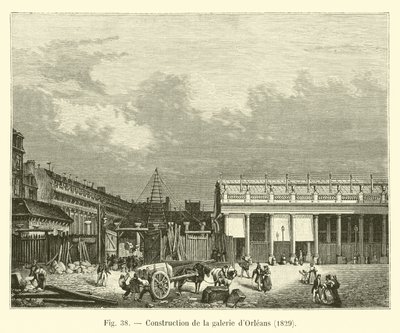 Construction of the Orleans Gallery, 1829 by French School