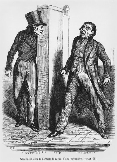 Contenson and Vautrin, illustration from Splendors and Miseries of Courtesans by Honore de Balzac, published 1867 by French School