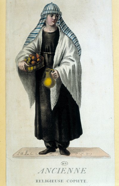 Coptic nun in Egypt in the 18th century by French School