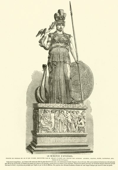 Copy of the Athena Parthenos, monumental statue by the Ancient Greek sculptor Phidias by French School