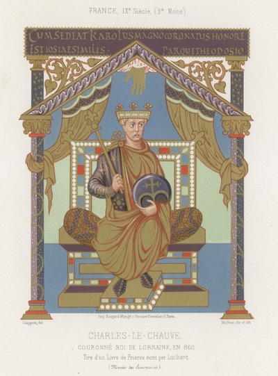 Coronation of Charles the Bald by French School