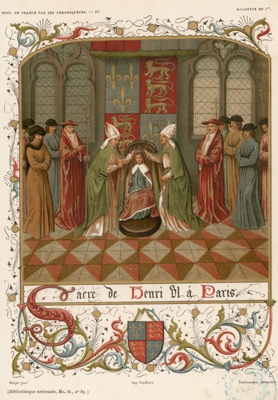 Coronation of Henry in Paris by French School