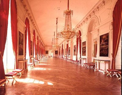 Corridor of the right wing of the Grand Trianon by French School