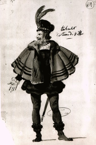 Costume Design for Triboulet, in Le Roi s