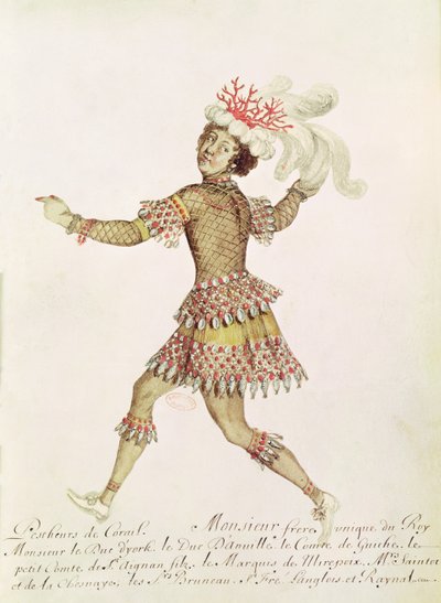 Costume Design for a Coral Fisher for The Marriage of Thetis and Peleus by Francesco Cavalli by French School