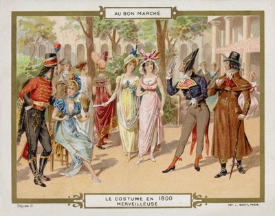 Costume in 1800 - Merveilleuse by French School