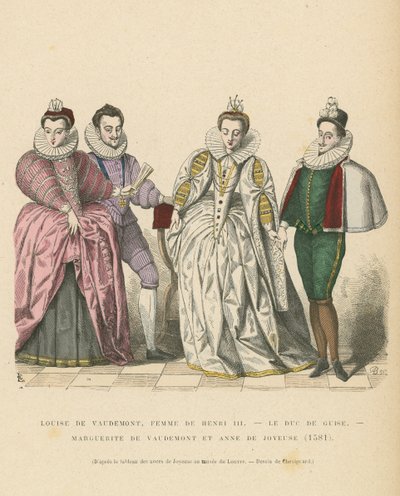 Costume of the French Nobility, 1581 by French School