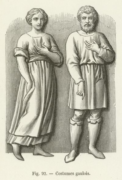 Gaulish costumes by French School