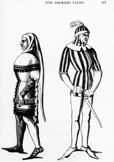 Costumes of the First Kings of Valois, 1877 by French School