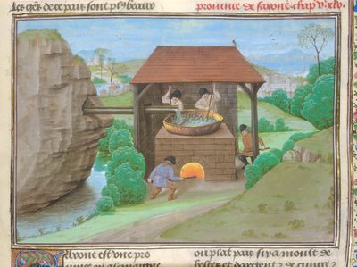 Salt Shed with pan and furnace, illustration from 