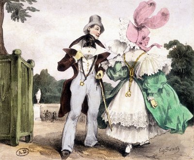 Couple walking by French School