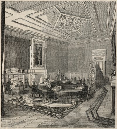 Cour des Comptes - Committee Room - Engraving in 