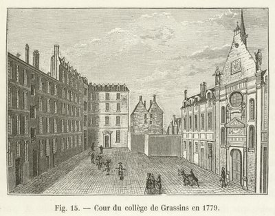 Courtyard of the College of Grassins in 1779 by French School