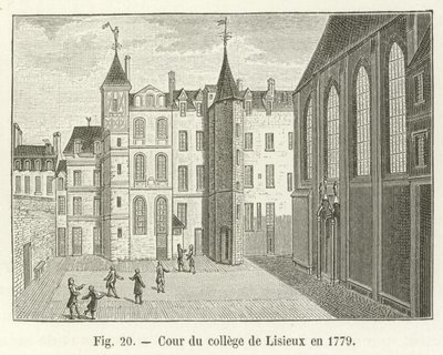 Courtyard of the College of Lisieux in 1779 by French School
