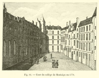 Courtyard of the College of Montaigu in 1779 by French School