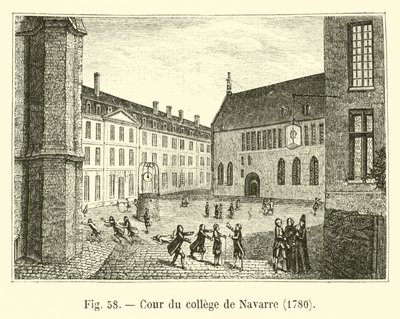 Courtyard of the College of Navarre, 1780 by French School