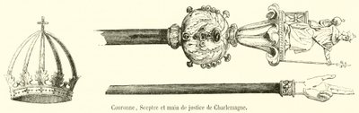 Crown, Scepter and Hand of Justice of Charlemagne by French School
