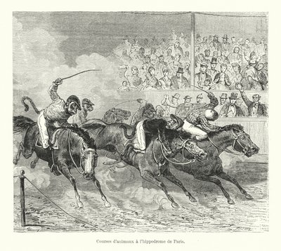 Animal Races at the Paris Hippodrome by French School