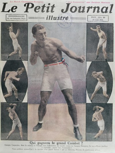 Cover of Le Petit Journal Featuring the Fight between Carpentier and Dempsey, 1921 by French School