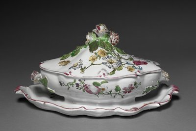 Covered Sauce Tureen with Attached Stand, c.1765 by French School