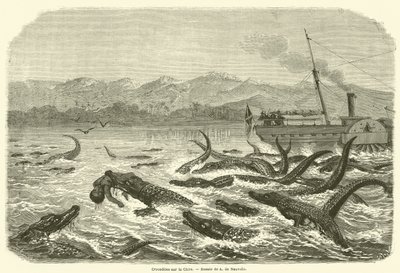 Crocodiles on the Chire by French School