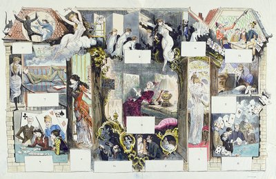 Cross-section of a Parisian house, illustration from La Vie Parisienne, c.1875 by French School