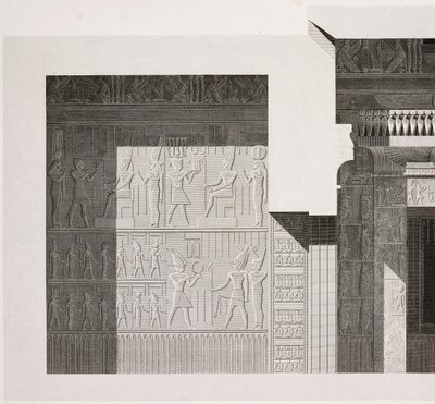 Cross-Section of the Small Southern Temple (Detail) by French School