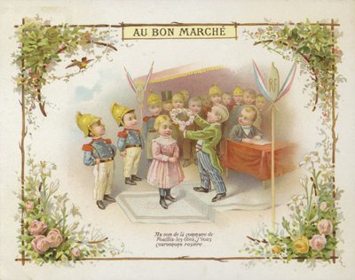Crowning Girl with Ring of Flowers by French School