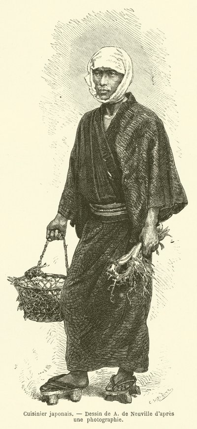 Japanese Cook by French School